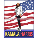 Kamala Harris Speaking In Pearls And Chucks JPG PNG  Clipart Cricut Silhouette Cut Cutting