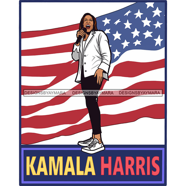Kamala Harris Speaking In Pearls And Chucks JPG PNG  Clipart Cricut Silhouette Cut Cutting