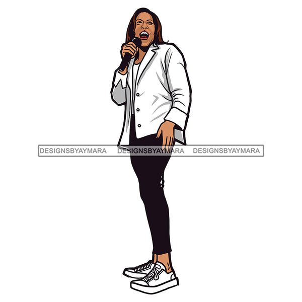 Kamala Harris Speaking In Pearls And Chucks JPG PNG  Clipart Cricut Silhouette Cut Cutting
