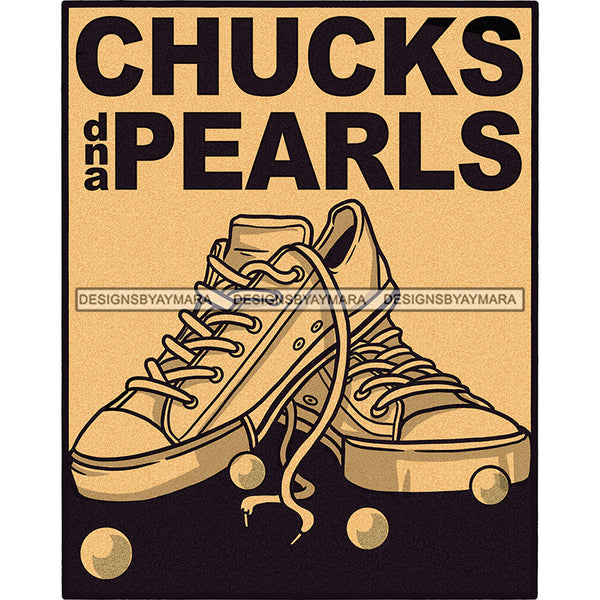 Chucks And Pearls JPG PNG  Clipart Cricut Silhouette Cut Cutting