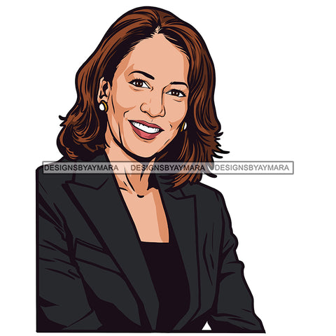 Kamala Harris Portrait  JPG PNG  Clipart Cricut Silhouette Cut Cutting