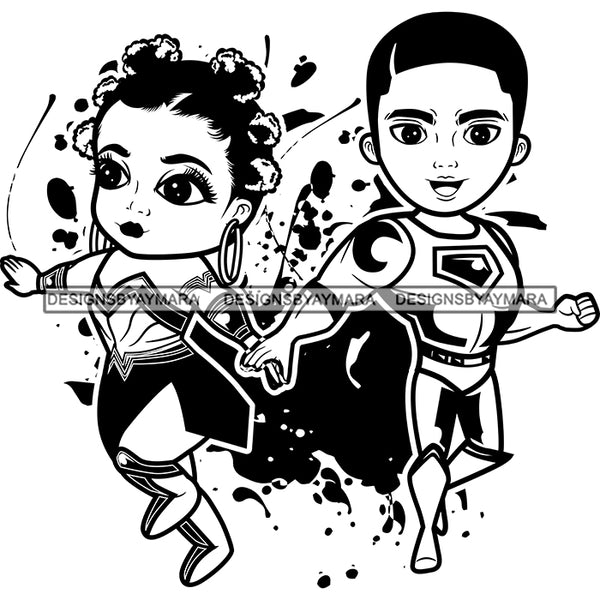 Bundle 20 Super Hero Boy and Girl Brother and Sister Red Splash Power Kids Children SVG JPG PNG Vector Clipart Cricut Silhouette Cut Cutting