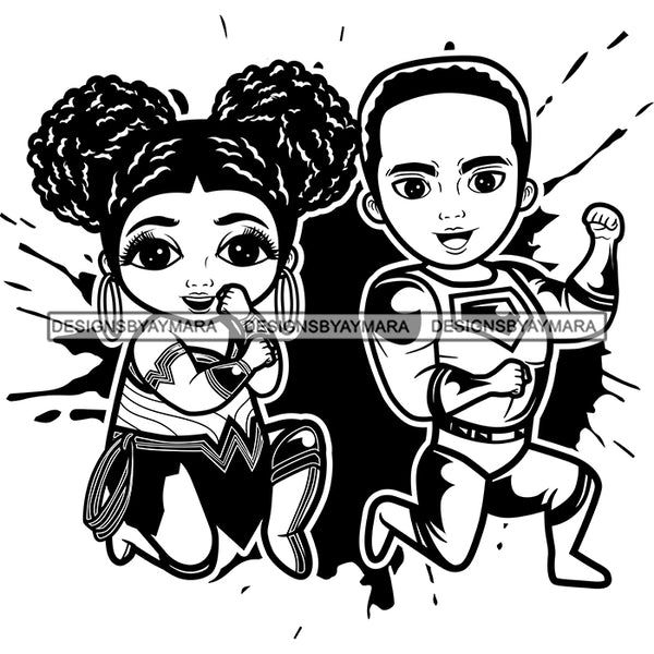 Bundle 20 Super Hero Boy and Girl Brother and Sister Red Splash Power Kids Children SVG JPG PNG Vector Clipart Cricut Silhouette Cut Cutting