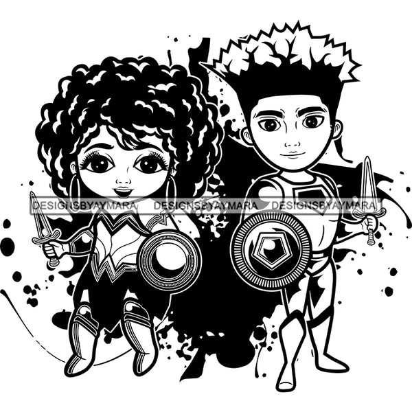 Bundle 20 Super Hero Boy and Girl Brother and Sister Red Splash Power Kids Children SVG JPG PNG Vector Clipart Cricut Silhouette Cut Cutting