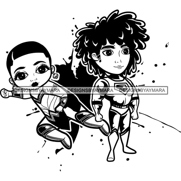 Bundle 20 Super Hero Boy and Girl Brother and Sister Red Splash Power Kids Children SVG JPG PNG Vector Clipart Cricut Silhouette Cut Cutting