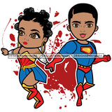 Bundle 20 Super Hero Boy and Girl Brother and Sister Red Splash Power Kids Children SVG JPG PNG Vector Clipart Cricut Silhouette Cut Cutting
