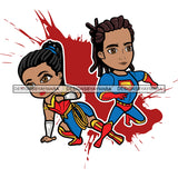 Bundle 20 Super Hero Boy and Girl Brother and Sister Red Splash Power Kids Children SVG JPG PNG Vector Clipart Cricut Silhouette Cut Cutting