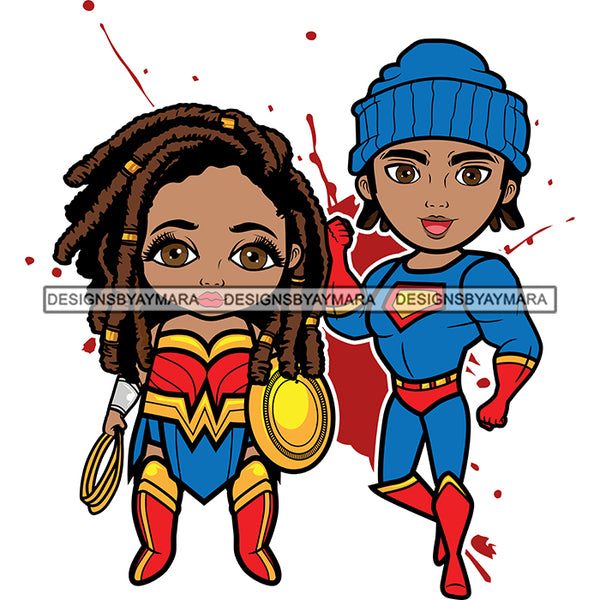 Bundle 20 Super Hero Boy and Girl Brother and Sister Red Splash Power Kids Children SVG JPG PNG Vector Clipart Cricut Silhouette Cut Cutting