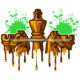 Splash Of Green Gold Chess Pieces Dripping Gold Chess Pieces JPG PNG  Clipart Cricut Silhouette Cut Cutting