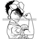 Woman Flexing Arms We can Do It Strong Independent Lady .SVG Cutting Files For Silhouette and Cricut and More!
