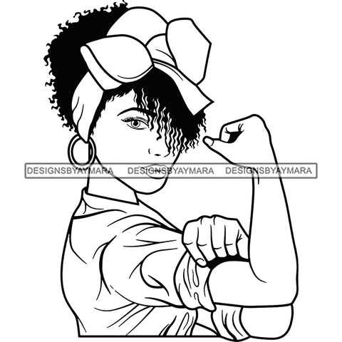 Woman Flexing Arms We can Do It Strong Independent Lady .SVG Cutting Files For Silhouette and Cricut and More!