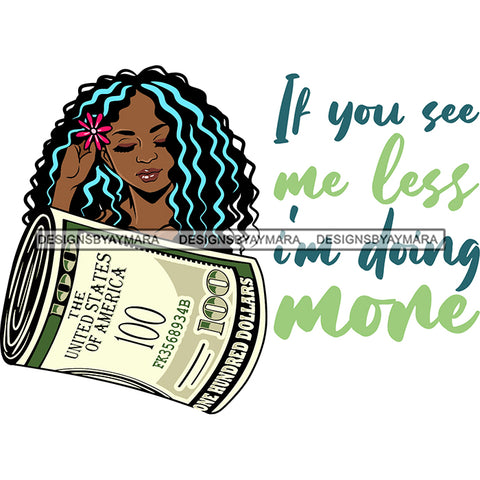 Afro Badass Goddess Hustle Woman Money Maker .SVG Cutting Files For Silhouette and Cricut and More!