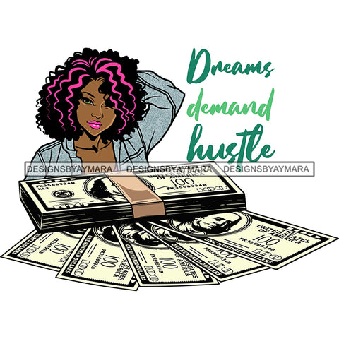 Afro Badass Goddess Hustle Woman Money Maker .SVG Cutting Files For Silhouette and Cricut and More!