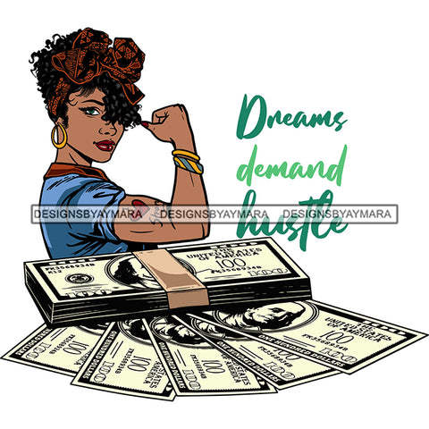 Afro Badass Goddess Hustle Woman Money Maker .SVG Cutting Files For Silhouette and Cricut and More!