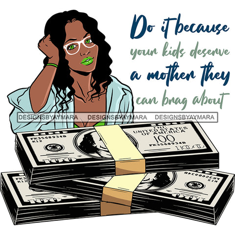 Afro Badass Goddess Hustle Woman Money Maker .SVG Cutting Files For Silhouette and Cricut and More!