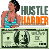 Afro Badass Goddess Hustle Woman Money Maker .SVG Cutting Files For Silhouette and Cricut and More!