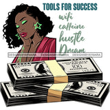 Afro Badass Goddess Hustle Woman Money Maker .SVG Cutting Files For Silhouette and Cricut and More!
