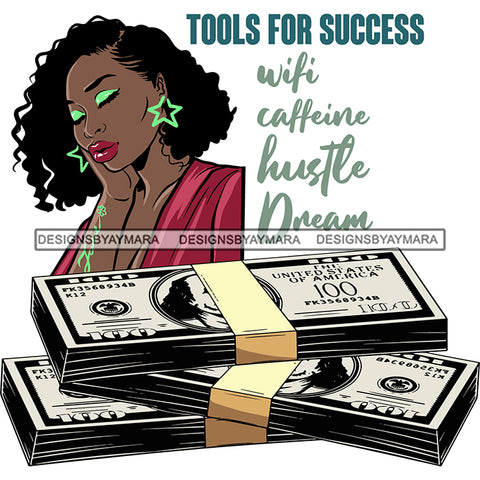 Afro Badass Goddess Hustle Woman Money Maker .SVG Cutting Files For Silhouette and Cricut and More!