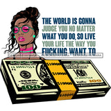Afro Badass Goddess Hustle Woman Money Maker .SVG Cutting Files For Silhouette and Cricut and More!