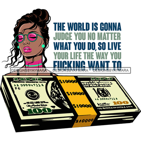 Afro Badass Goddess Hustle Woman Money Maker .SVG Cutting Files For Silhouette and Cricut and More!