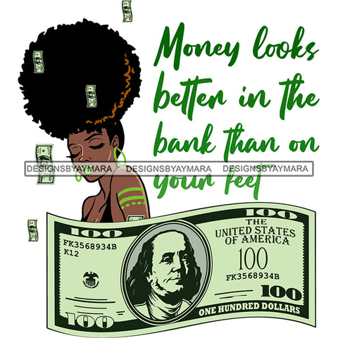 Afro Badass Goddess Hustle Woman Money Maker .SVG Cutting Files For Silhouette and Cricut and More!