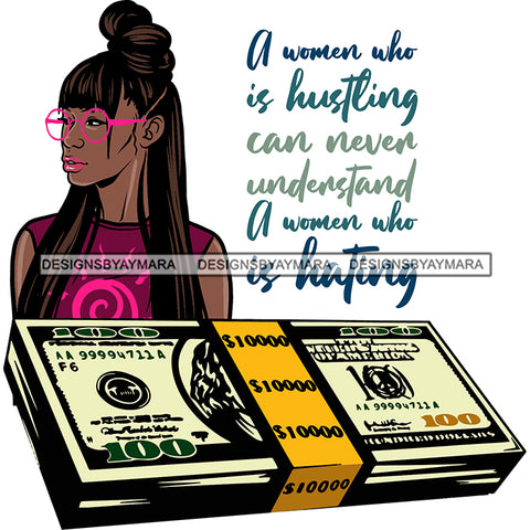 Afro Badass Goddess Hustle Woman Money Maker .SVG Cutting Files For Silhouette and Cricut and More!