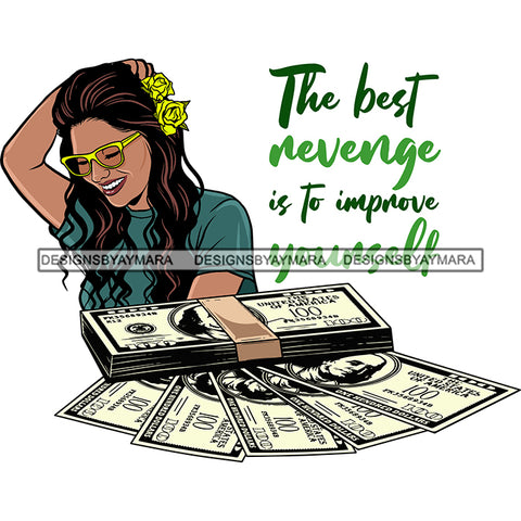 Afro Badass Goddess Hustle Woman Money Maker .SVG Cutting Files For Silhouette and Cricut and More!