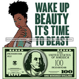 Afro Badass Goddess Hustle Woman Money Maker .SVG Cutting Files For Silhouette and Cricut and More!
