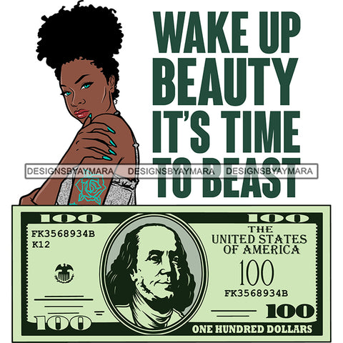 Afro Badass Goddess Hustle Woman Money Maker .SVG Cutting Files For Silhouette and Cricut and More!