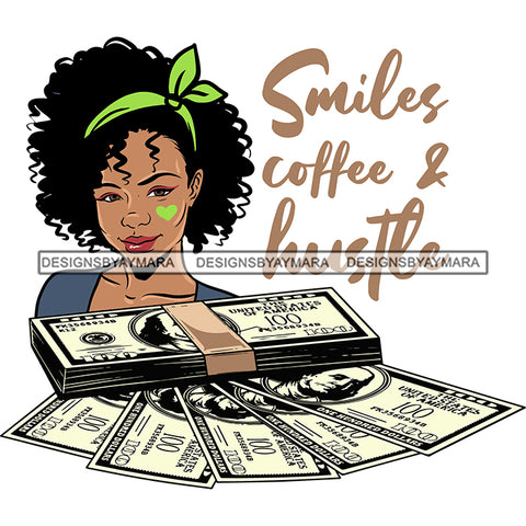 Afro Badass Goddess Hustle Woman Money Maker .SVG Cutting Files For Silhouette and Cricut and More!