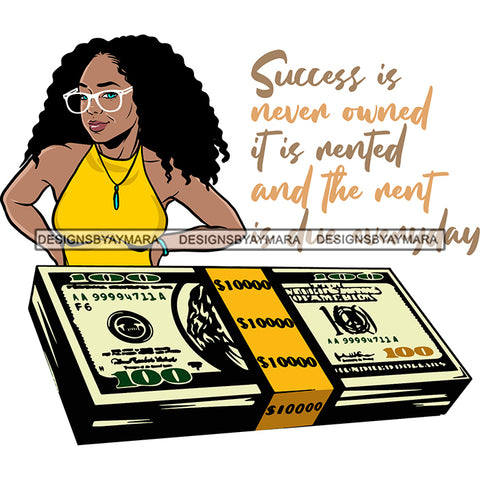 Afro Badass Goddess Hustle Woman Money Maker .SVG Cutting Files For Silhouette and Cricut and More!