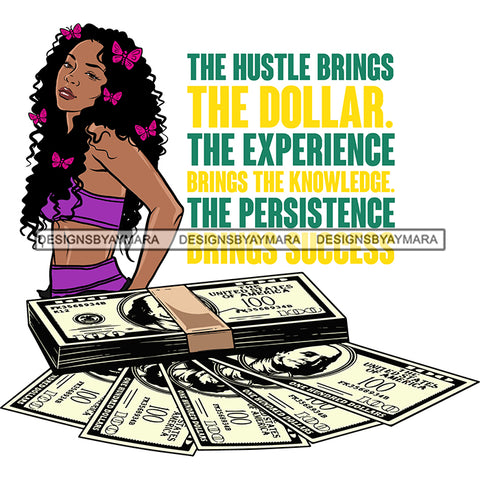 Afro Badass Goddess Hustle Woman Money Maker .SVG Cutting Files For Silhouette and Cricut and More!