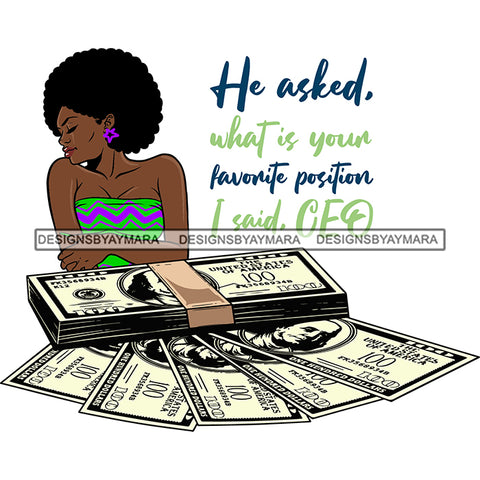 Afro Badass Goddess Hustle Woman Money Maker .SVG Cutting Files For Silhouette and Cricut and More!