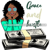 Afro Badass Goddess Hustle Woman Money Maker .SVG Cutting Files For Silhouette and Cricut and More!