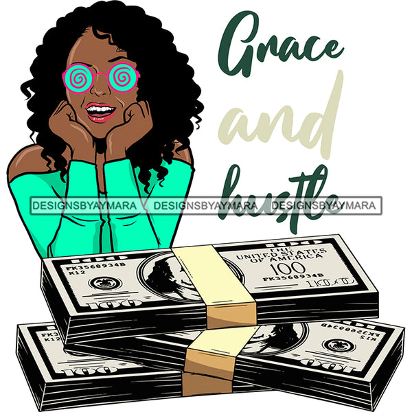 Afro Badass Goddess Hustle Woman Money Maker .SVG Cutting Files For Silhouette and Cricut and More!