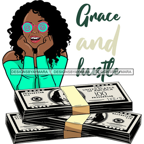 Afro Badass Goddess Hustle Woman Money Maker .SVG Cutting Files For Silhouette and Cricut and More!