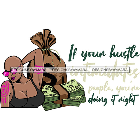 Afro Badass Goddess Hustle Woman Money Maker .SVG Cutting Files For Silhouette and Cricut and More!