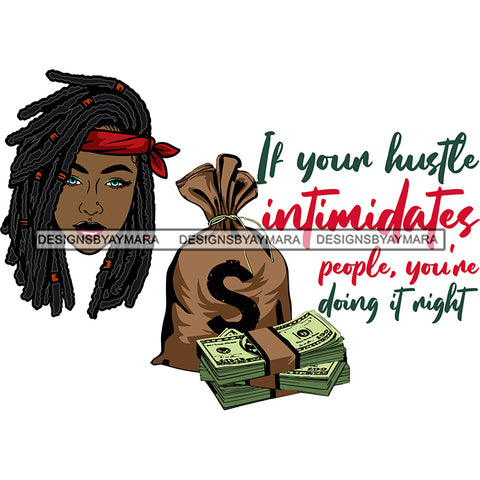 Afro Badass Goddess Hustle Woman Money Maker .SVG Cutting Files For Silhouette and Cricut and More!