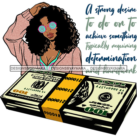 Afro Badass Goddess Hustle Woman Money Maker .SVG Cutting Files For Silhouette and Cricut and More!