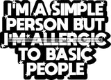 Hustle Quotes Simple Person Basic People Independent Focused Intelligent Motivated B/W SVG Cutting Files For Silhouette Cricut