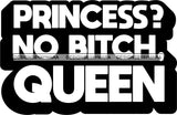 Hustle Quotes Princess No Queen Focused Intelligent Motivated B/W SVG Cutting Files For Silhouette Cricut