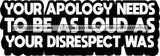 Hustle Quotes Apology Loud Disrespect  B/W SVG Cutting Files For Silhouette Cricut