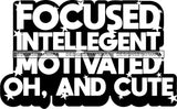 Hustle Quotes  Focused Intelligent Motivated B/W SVG Cutting Files For Silhouette Cricut