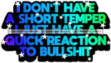 Hustle Quotes Short Tempered BS Reaction Motivated SVG Cutting Files For Silhouette Cricut