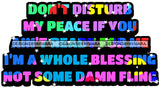 Hustle Quote Do Not Disturb Peace Blessed Focused Intelligent Motivated  SVG Cutting Files For Silhouette Cricut