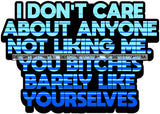 Hustle Quotes I Don't Care Dislike Indifference SVG Cutting Files For Silhouette Cricut