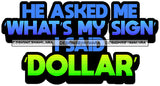 Hustle Quotes My Sign Dollar Independent Focused Intelligent Motivated  SVG Cutting Files For Silhouette Cricut
