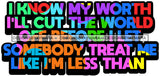 Hustle Quotes I know My Worth Focused Intelligent Motivated SVG Cutting Files For Silhouette Cricut