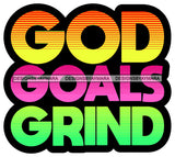 Hustle Quotes God Goals Grind Inspiration SVG Cutting Files For Silhouette Cricut