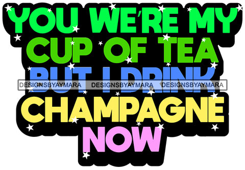 Hustle Quotes Woman I Drink Champagne Intelligent Motivated B/W SVG Cutting Files For Silhouette Cricut